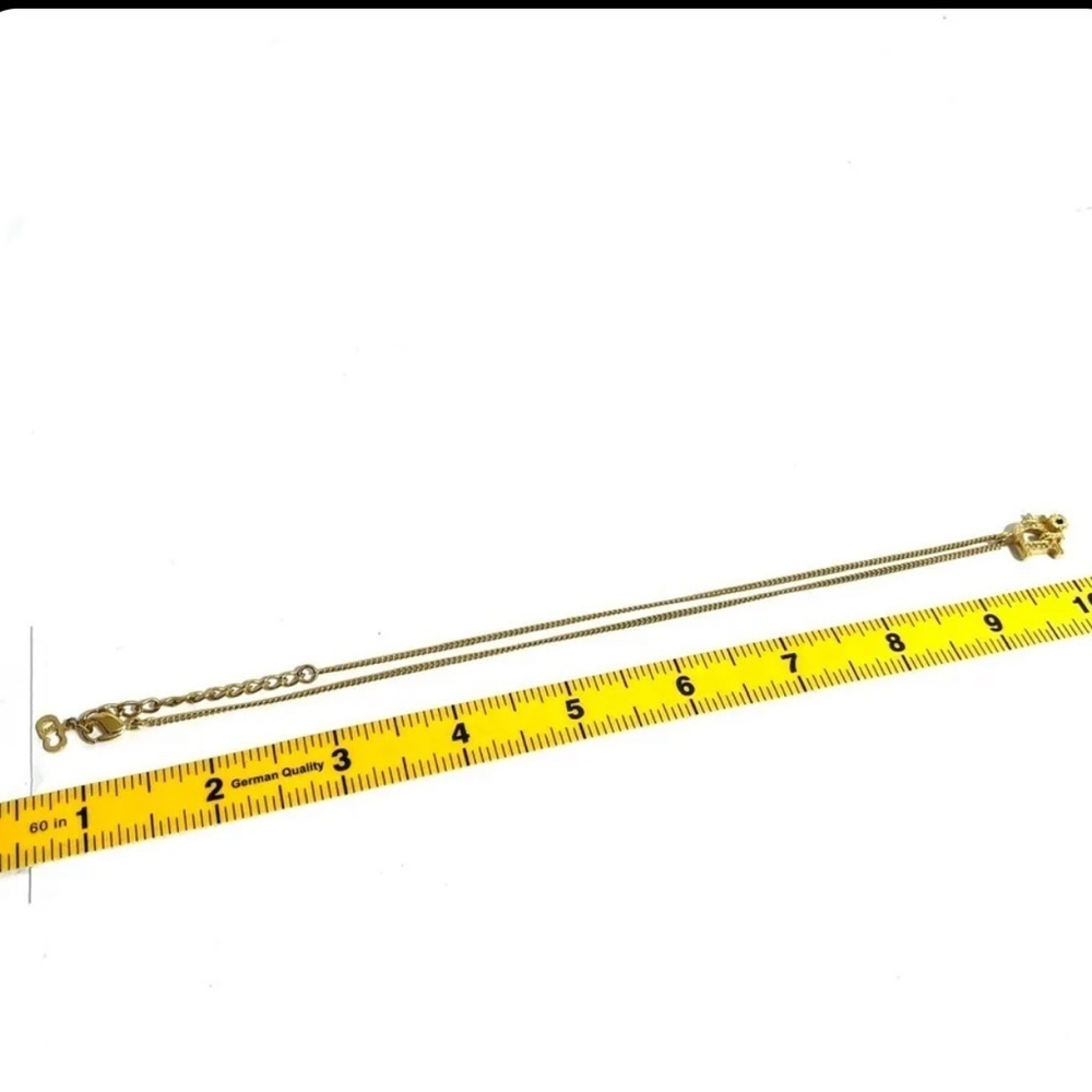 AUTHENTIC Christian Dior vintage gold tone logo necklace - Picture 9 of 15